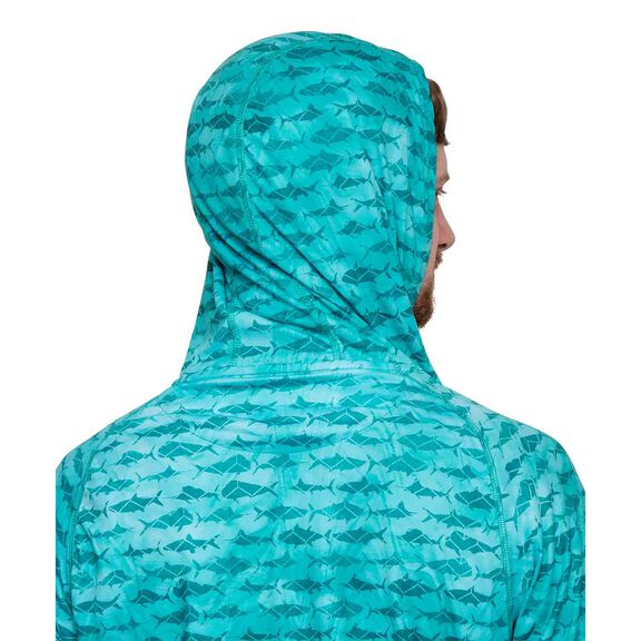 Men's Printed Performance Hooded Shirt image number 1